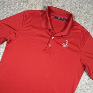 Pinehurst By Adidas Polo Golf Shirt Short Sleeve Embroidered Logo Red Men’s Med